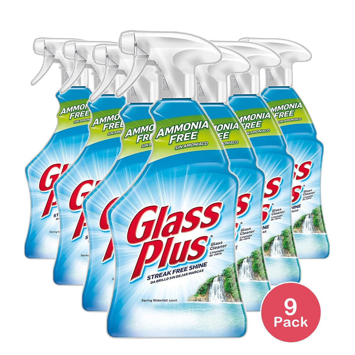 Glass Plus Glass Cleaner Bottle 32Oz (Pack of 9)
