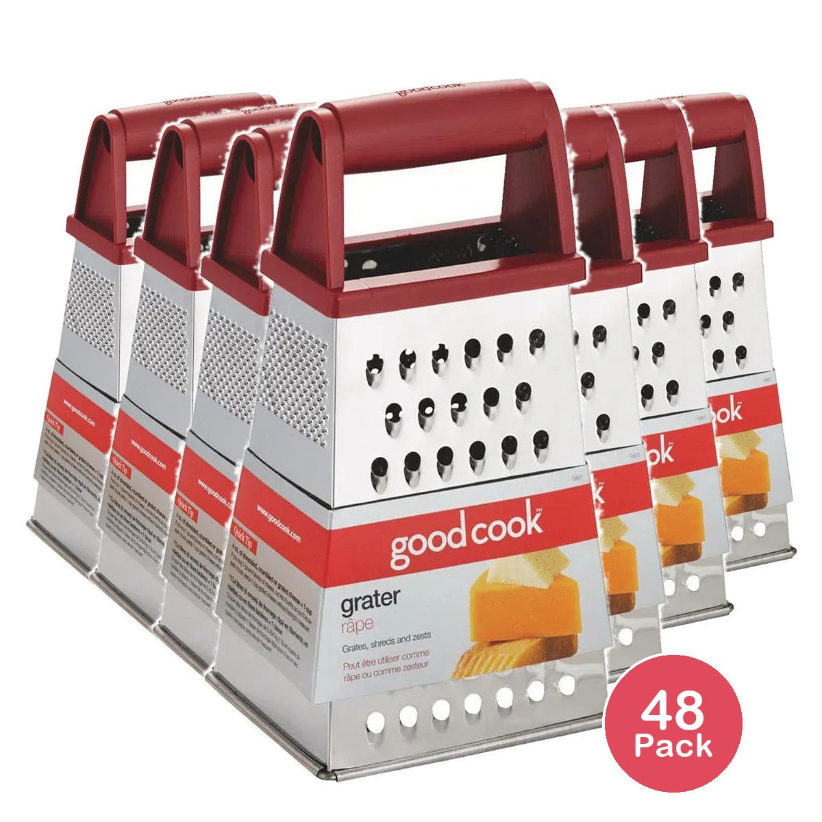 Good Cook 4 Sided Stainless Steel Grater 13.6Oz (Pack of 48)