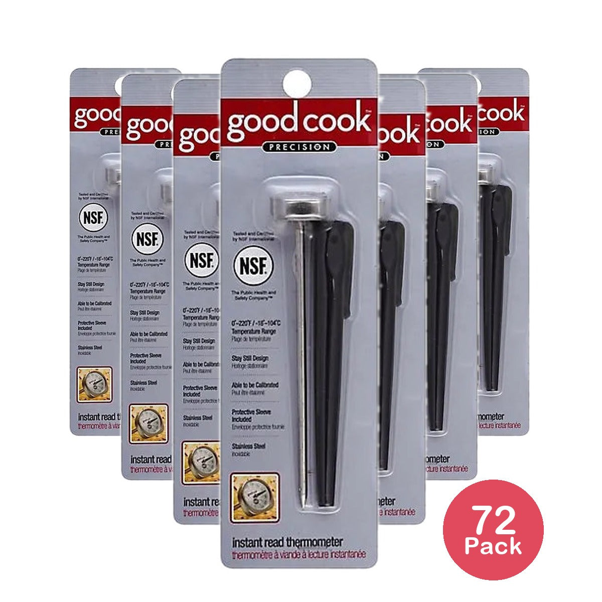 Good Cook Instant Read Thermometer NSF Approved 1.44oz (Pack of 72)