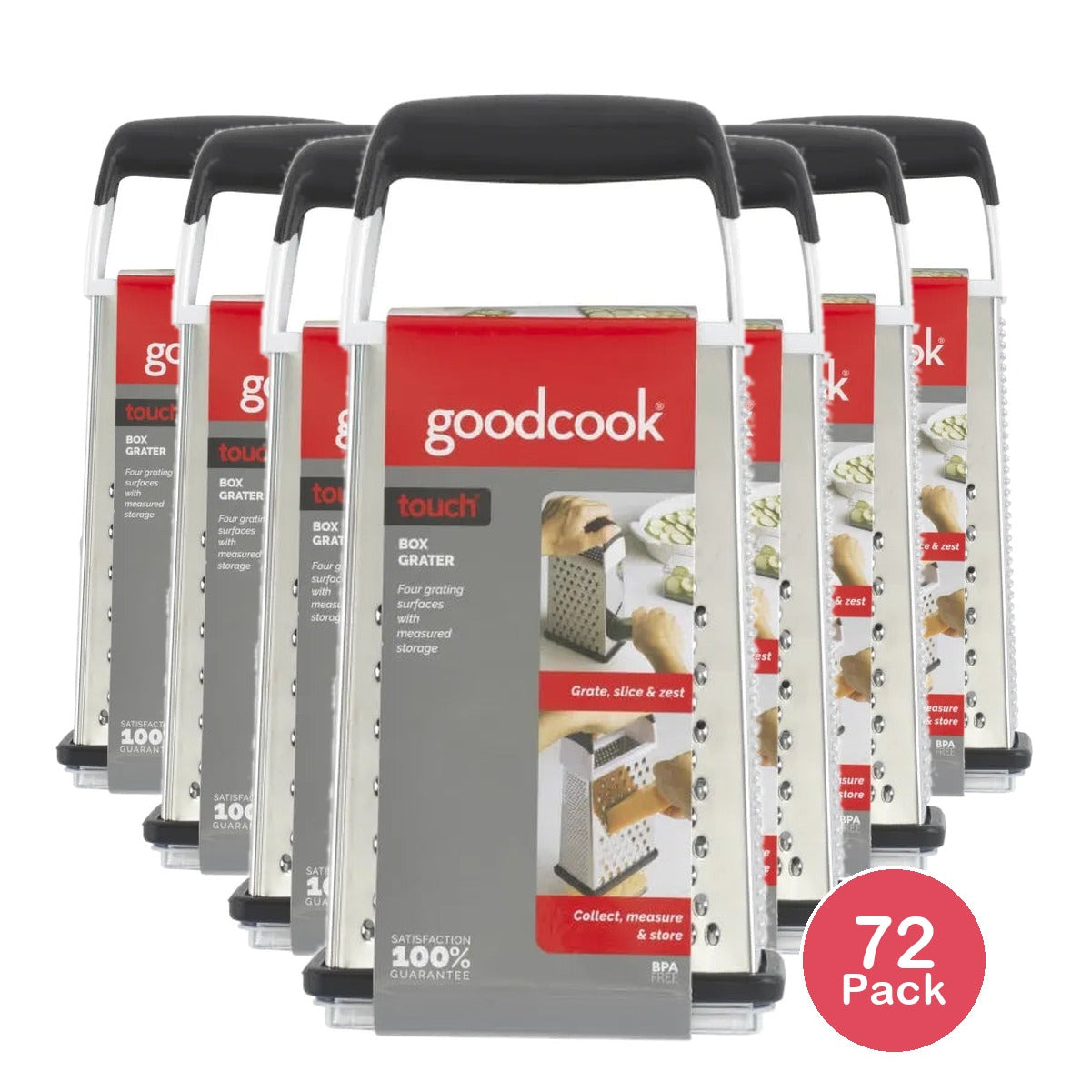 Good Cook Red Stainless Steel Cheese Grater 12.8oz (colours may vary) (Pack of 72)