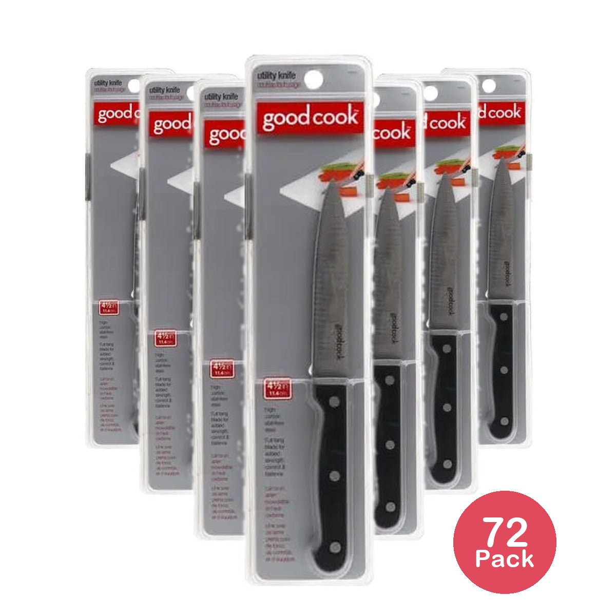 Good Cook Utility Knife All Purpose Blade, 4.5" 3.36oz (Pack of 72)