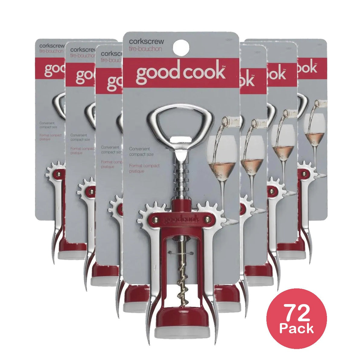 Good Cook Wing Corkscrew Bottle Opener 4.90Oz (Pack of 72)