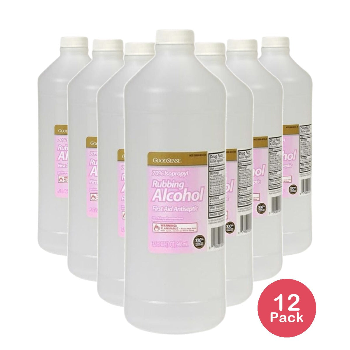GoodSense 70% Alcohol 32 Oz (Pack of 12)