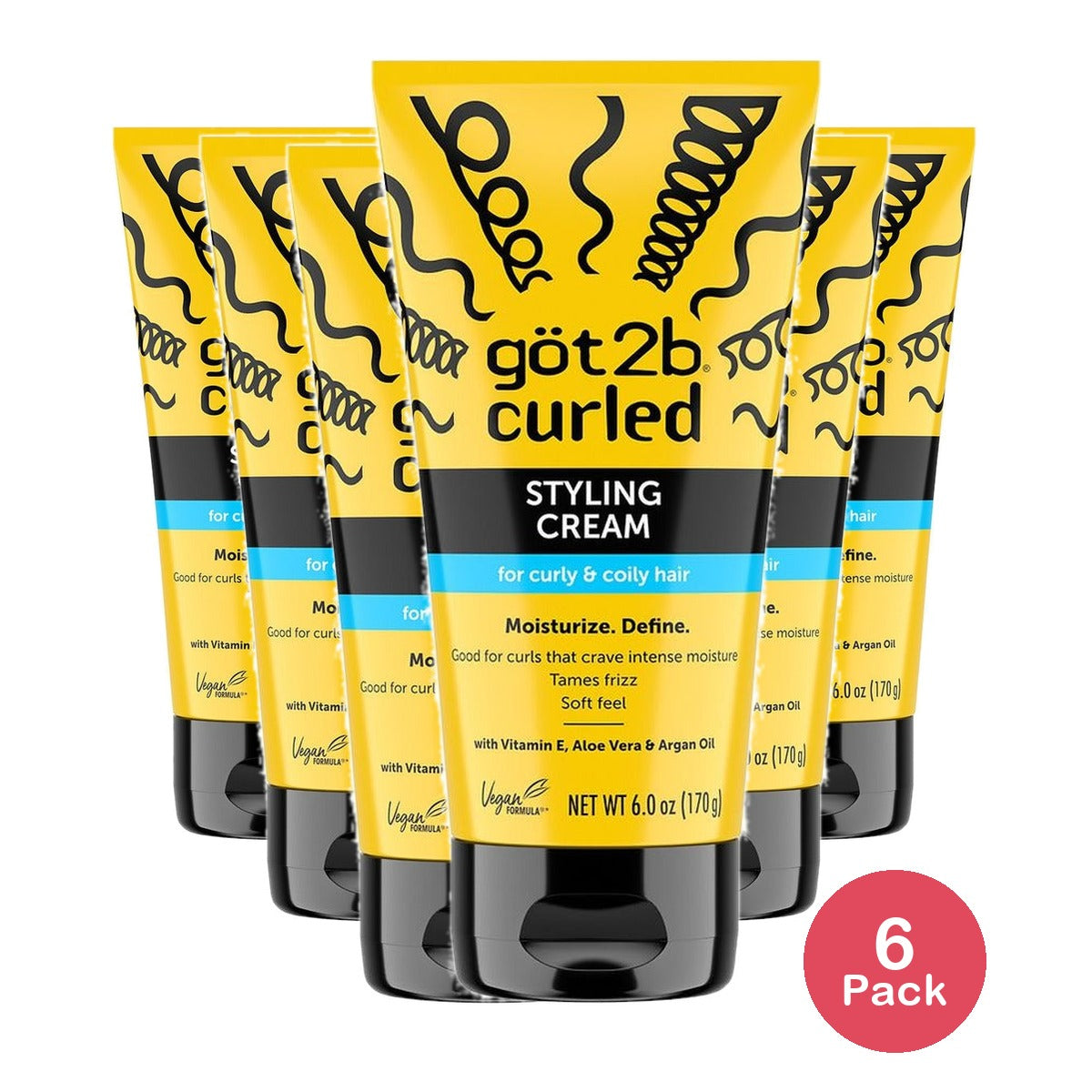 Got2B Curled Styling Cream 6 Oz (Pack of 6)