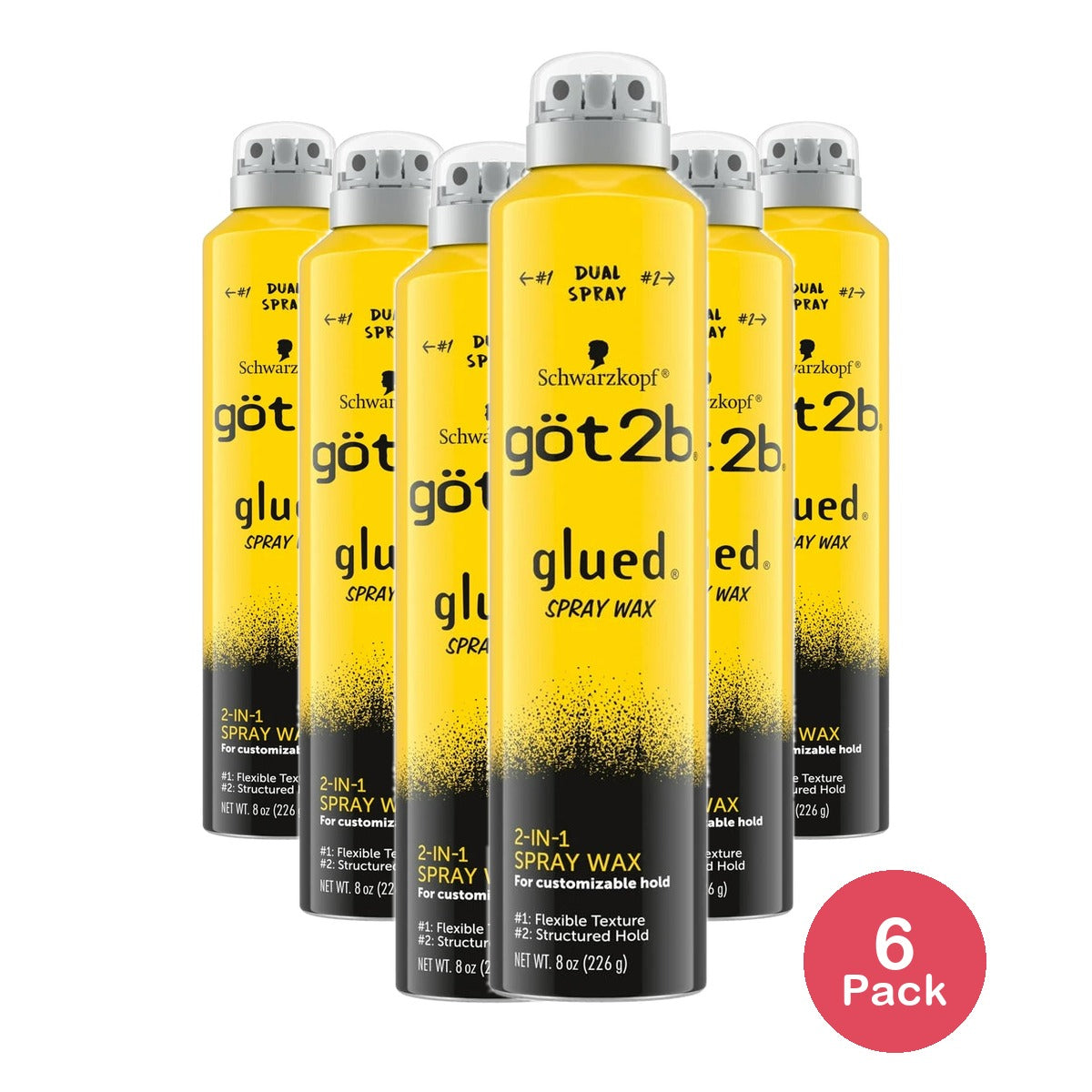 Got2B Glued Spray Wax - (Pack of 6) 8 Oz