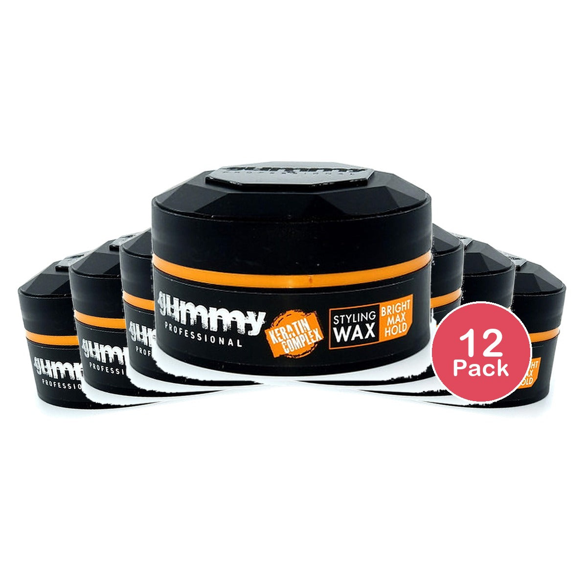 Gummy Hair Styling Wax Bright Finish 5 Oz (Pack of 12)