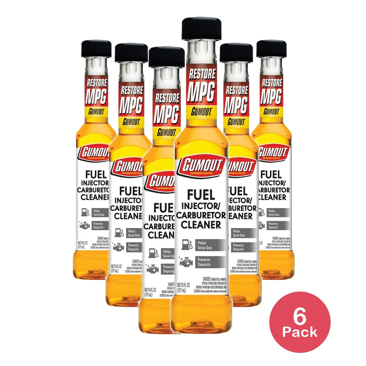 Gumout Fuel Injector/Carb Cleaner 6 Oz (Pack of 6)