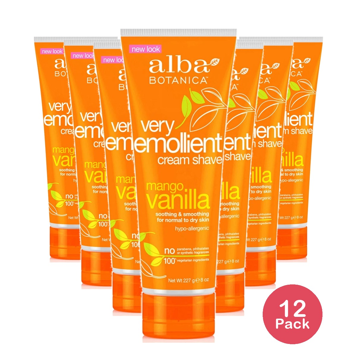 Alba Botanica Very Emollient Cream Shave 8Oz (Pack of 12)