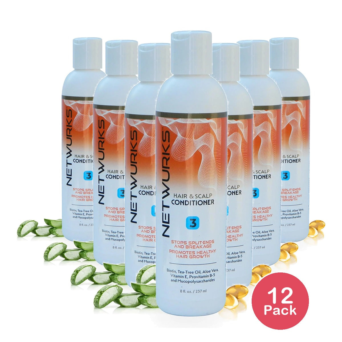 Hair & Scalp Revitalizing Conditioner by Netwurks – 8 Fl. Oz (Pack of 12)