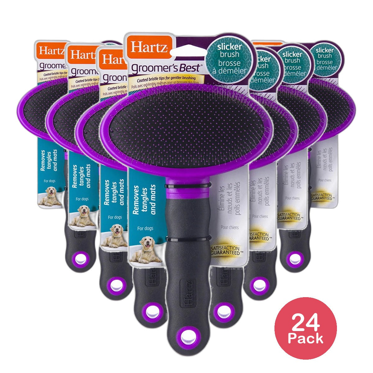 Hartz Groomer's Best Slicker Brush For Large Dogs 2.4Oz (Pack of 24)