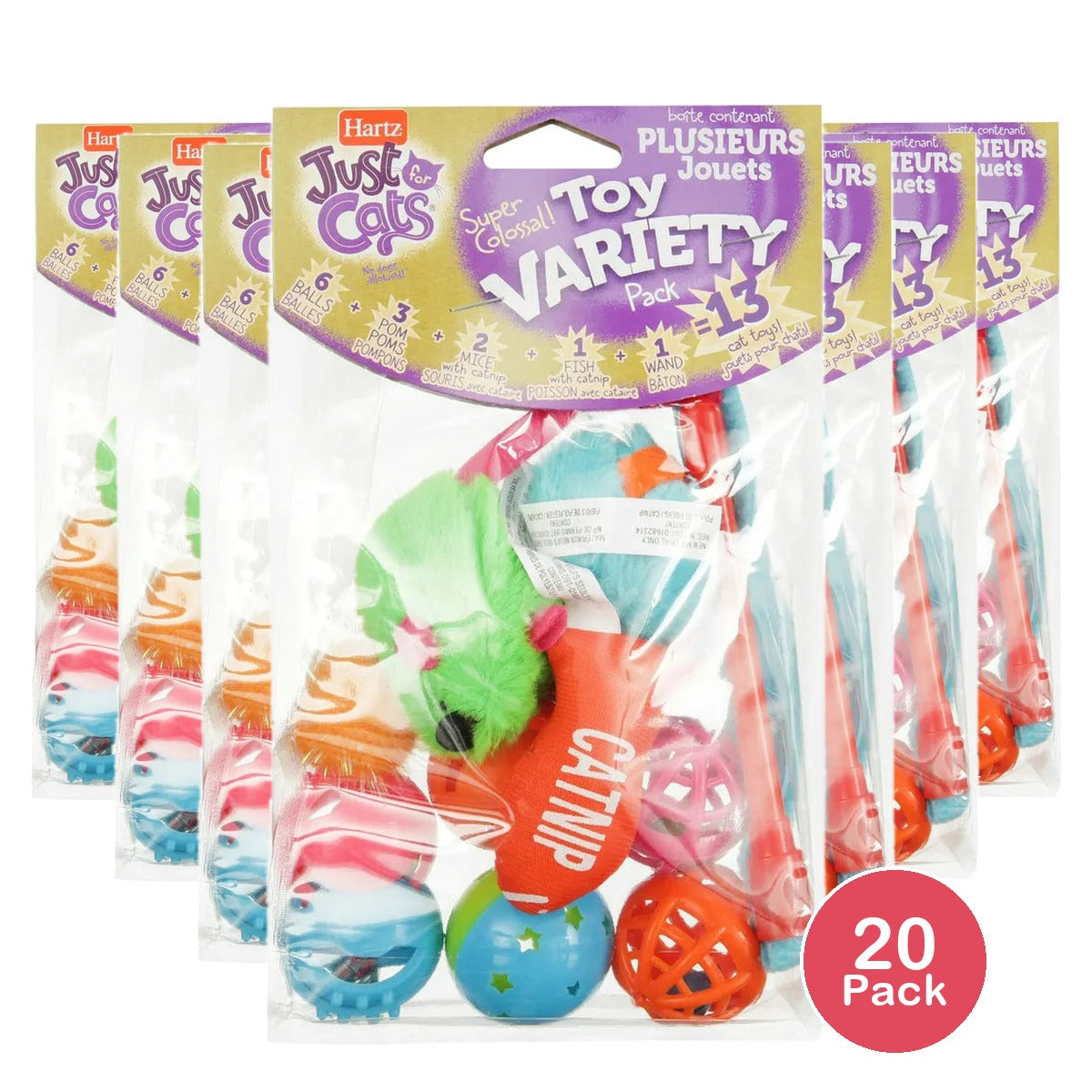 Hartz Just For Cats Cat Toy Variety Pack 2.4Oz (Pack of 20)