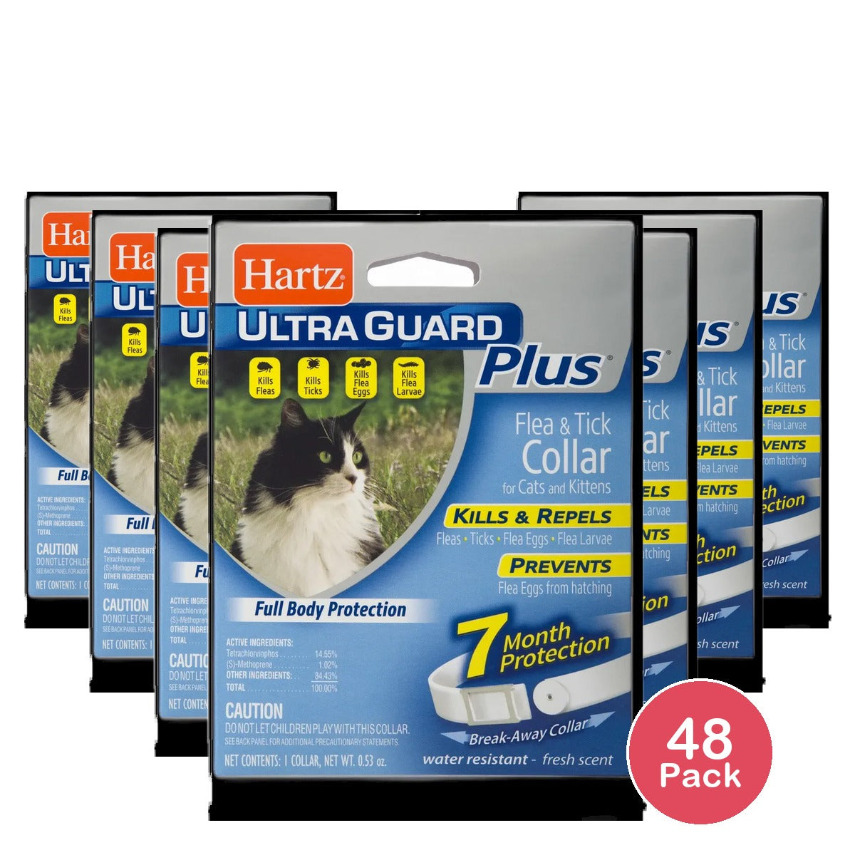 Hartz Ultraguard Plus Flea &Tick Cat Collar 0.53oz (Pack of 48)