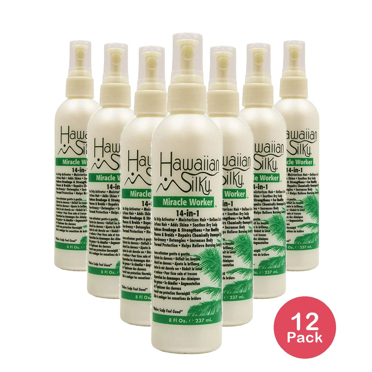 Hawaiian Silky Miracle Worker 14-in-1 No Drip Activator & Moisturizer - 8 oz (Pack of 12)