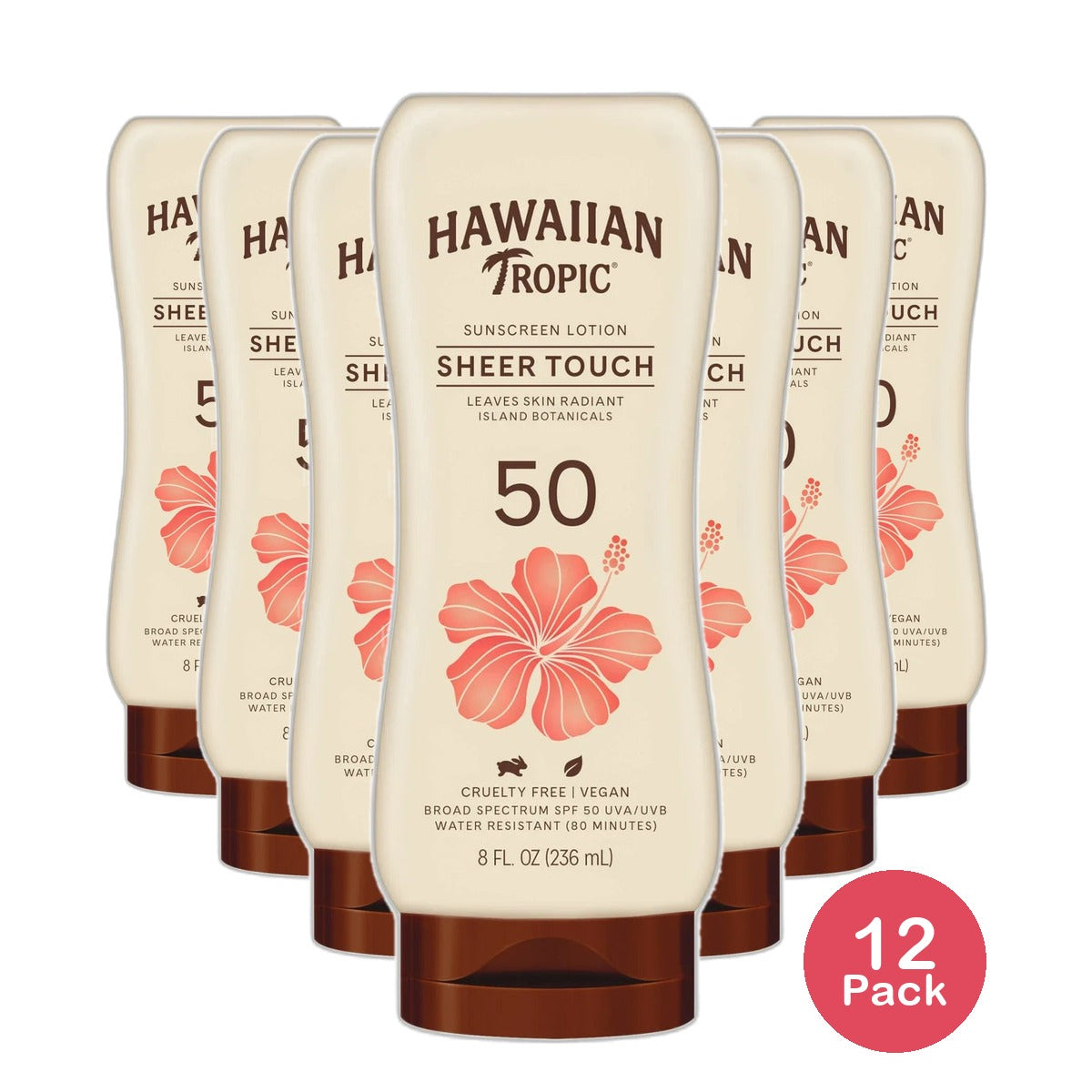 Hawaiian Tropic Sheer Touch Sunscreen Lotion SPF 50 8Oz (Pack of 12)