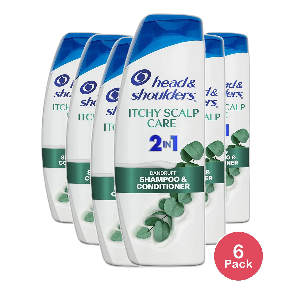 Head & Shoulders Itchy Scalp Care 2 in 1 Dandruff Shampoo and Conditioner 8.45Oz (Pack of 6)