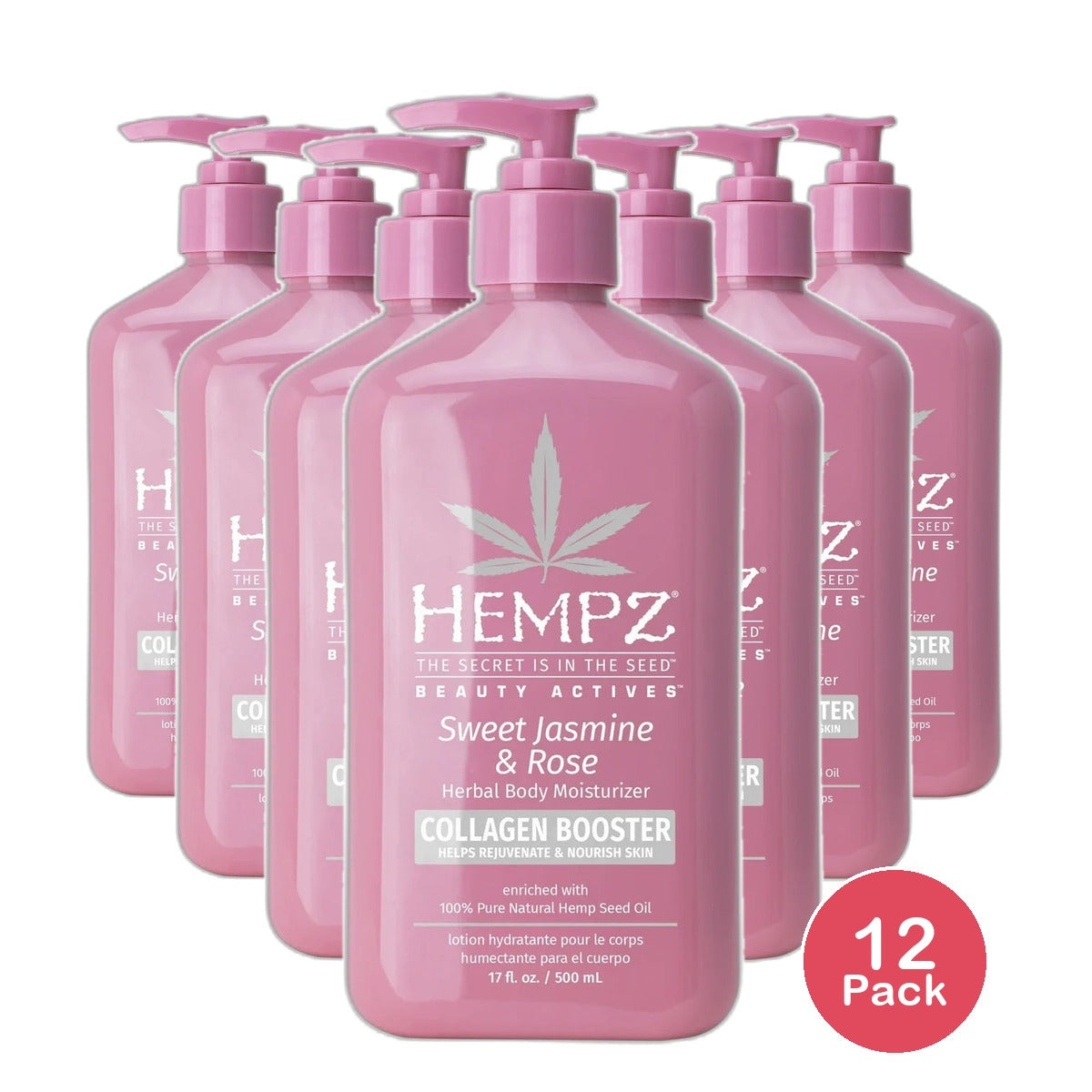 Hempz Body Moisturizer Sweet Jasmin And Rose 17Oz (Pack of 12)