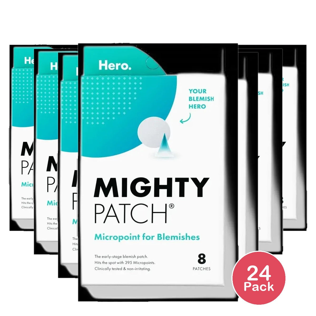 Hero Mighty Patch Micropoint For Blemishes 8 Ct 0.63Oz (Pack Of 24)