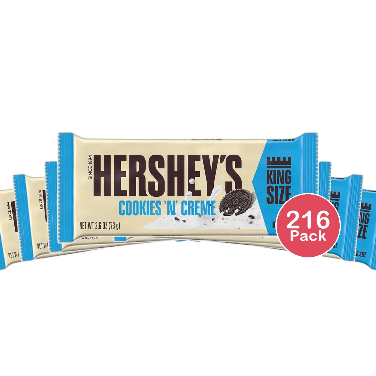 Hersheys Cookies N Creme King Size Bar 2.6Oz (Pack of 216)