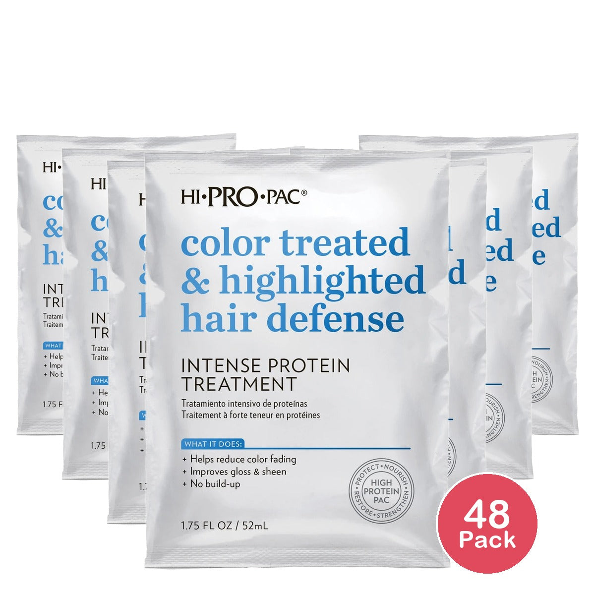 Hi-Pro-Pac Intense Protein Treatment for Colored and Highlighted Hair Defense 1.75 Oz (Pack of 48)
