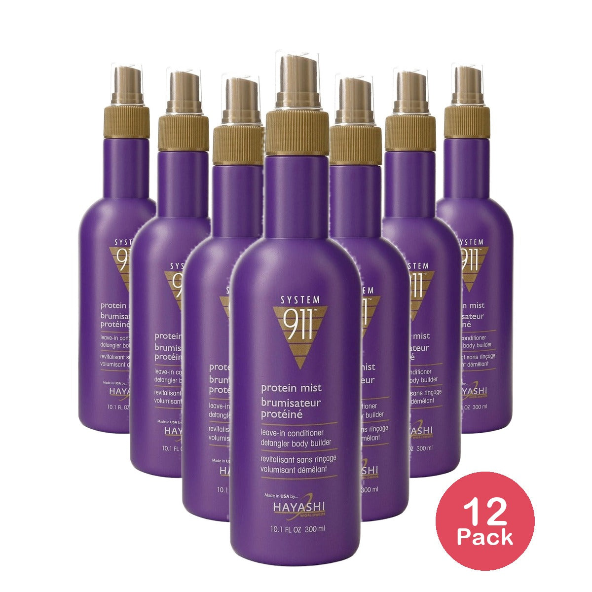 Hinoki System 911 Protein Mist Leave-In Conditioner 10.1 Oz (Pack of 12)