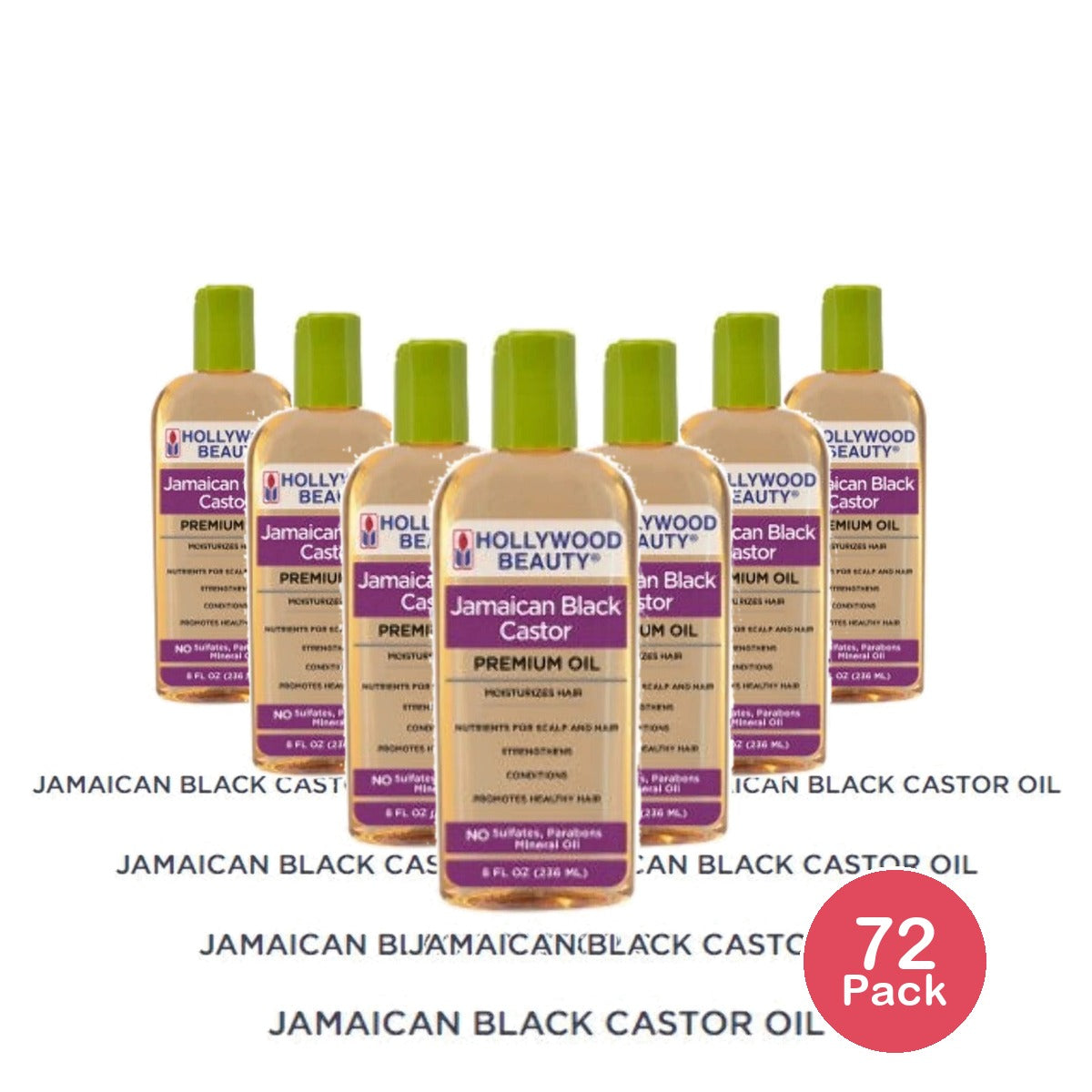 Hollywood Beauty Jamaican Black Castor Hair Oil 2 Fl Oz (Pack of 72)