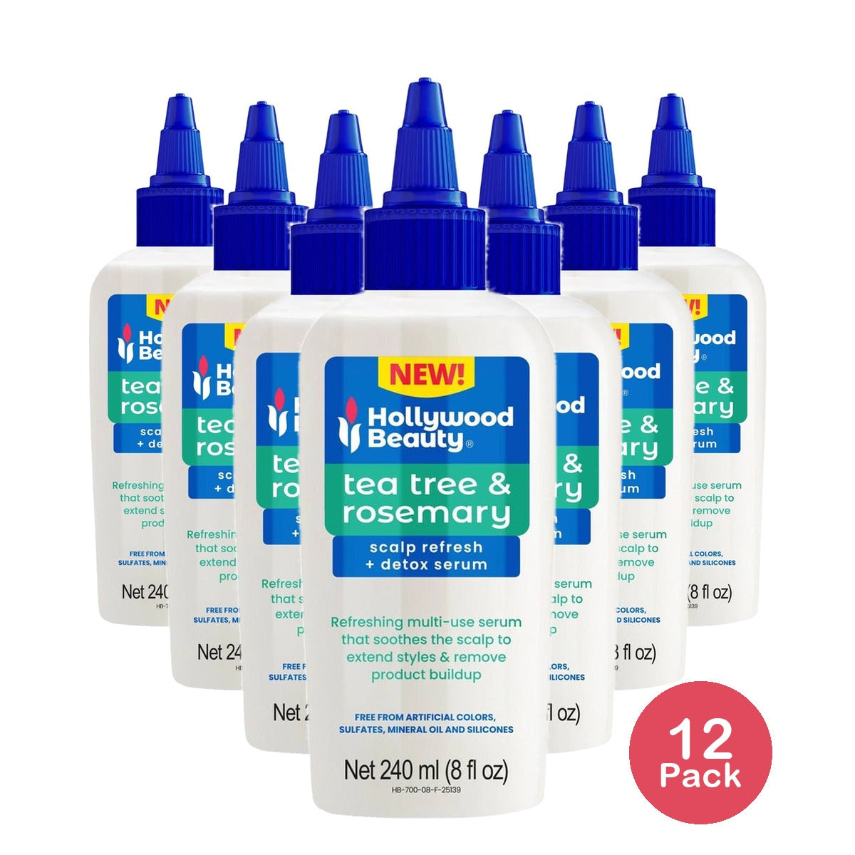 Hollywood Beauty Tea Tree & Rosemary Scalp Serum 8 Fl Oz (Pack of 12)
