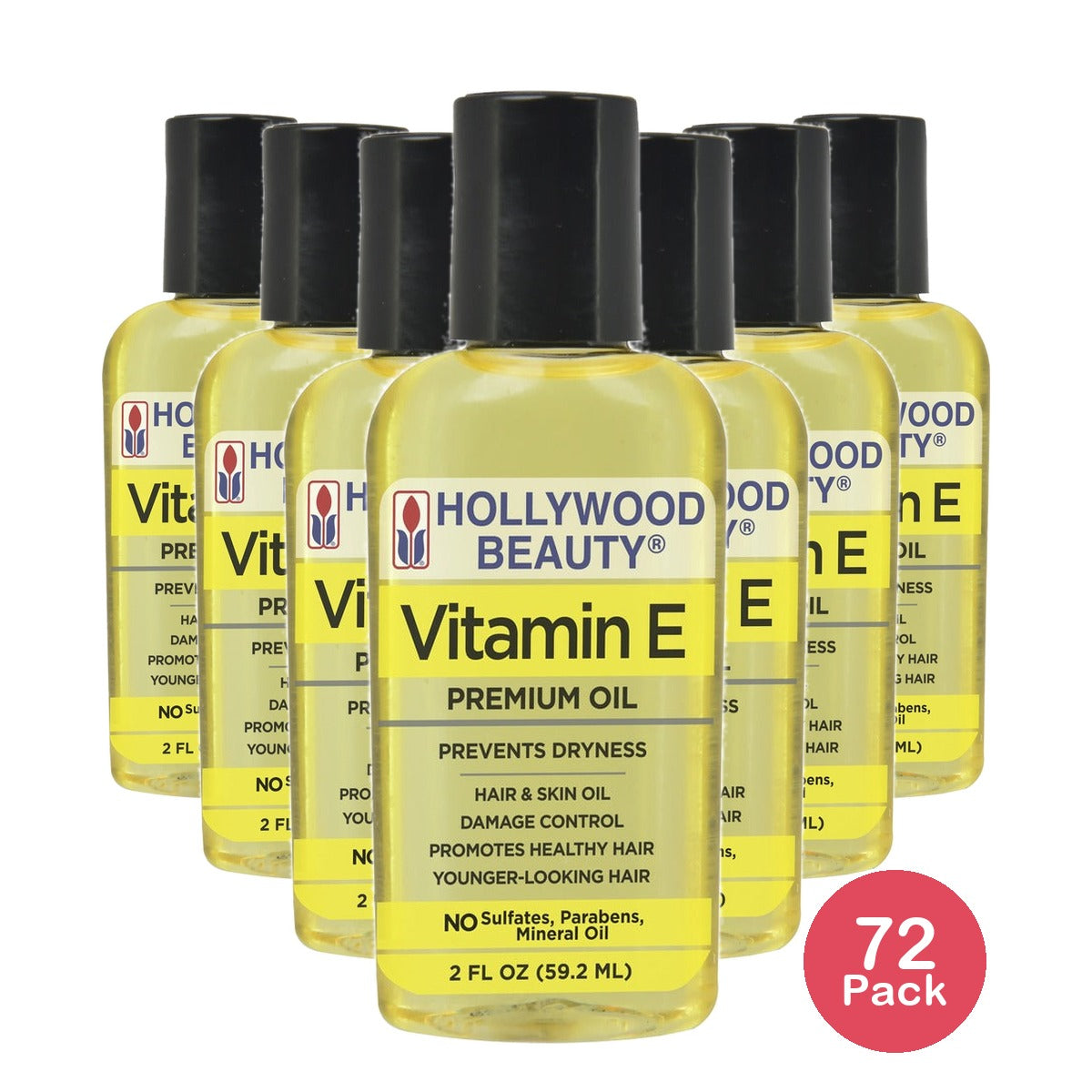 Hollywood Beauty Vitamin E Oil 2 Fl Oz (Pack of 72)