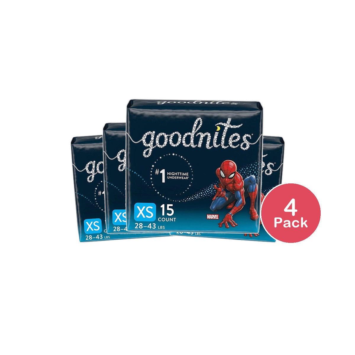 Huggies Good Nights Bedtime Pants For Boys Size Extra Small 22.24Oz (Pack of 4)