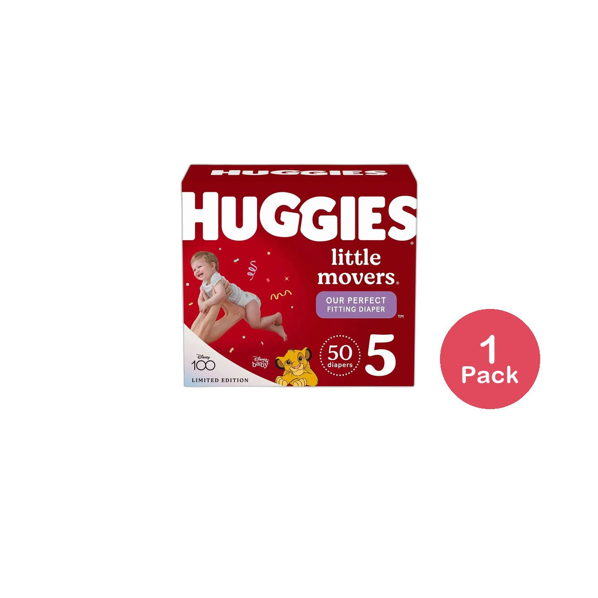 Huggies Little Movers Baby Diapers Size 5 73.44Oz (Pack of 1)