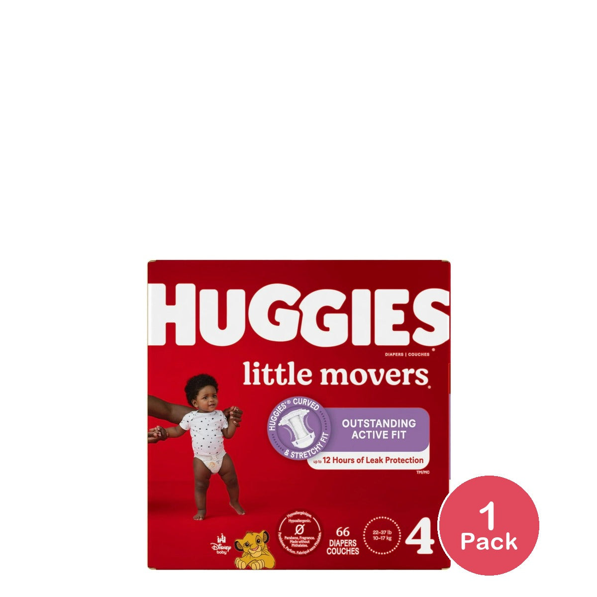 Huggies Little Movers Baby Disposable Diapers - Size 4 (Pack of 1)