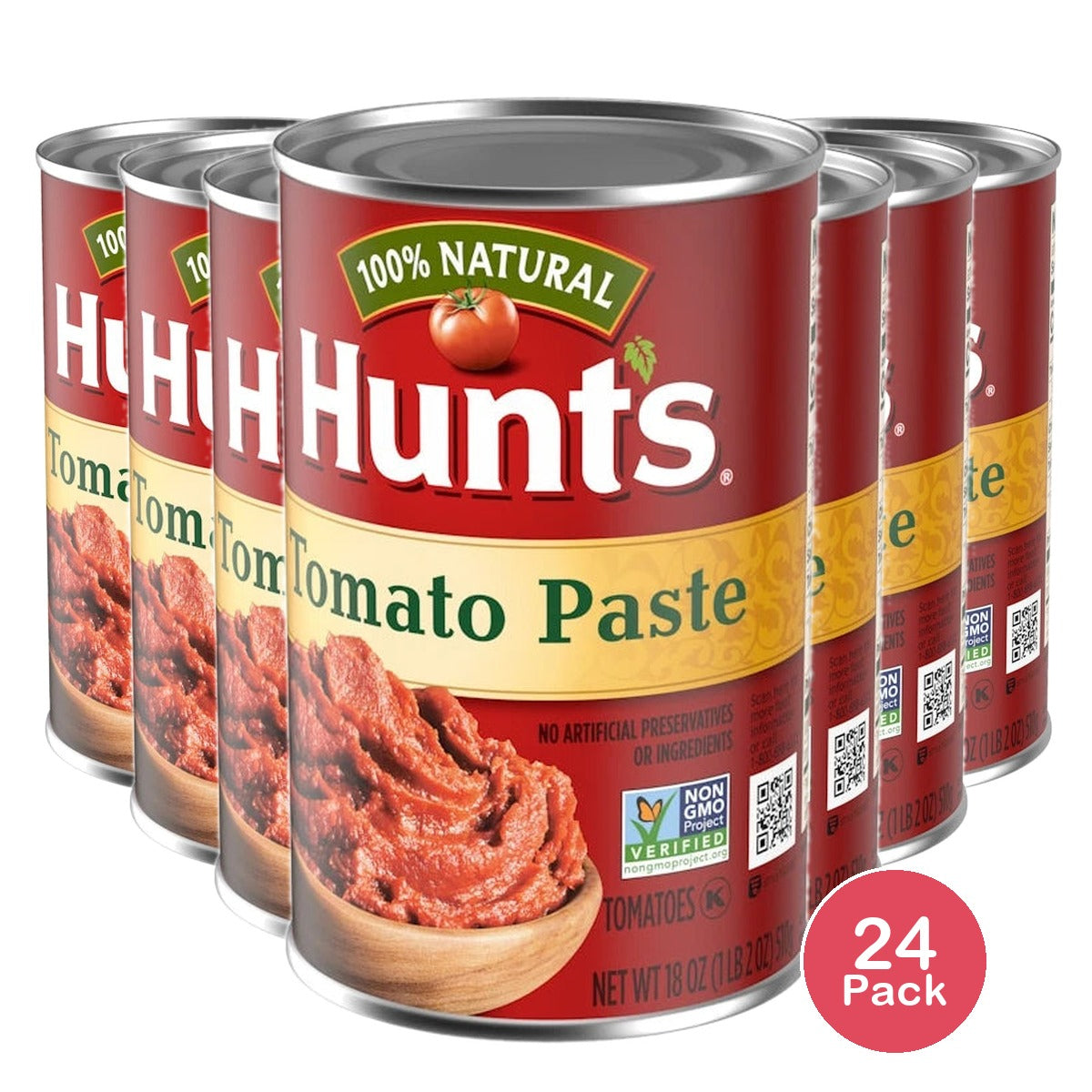 HUNTS Tomato Paste, 18 Oz (Pack of 24)