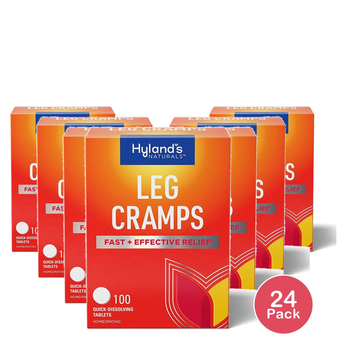 Hyland's Naturals Leg Cramps Quick-Dissolving Tablets - 100 count 1.92 Oz (Pack of 24)