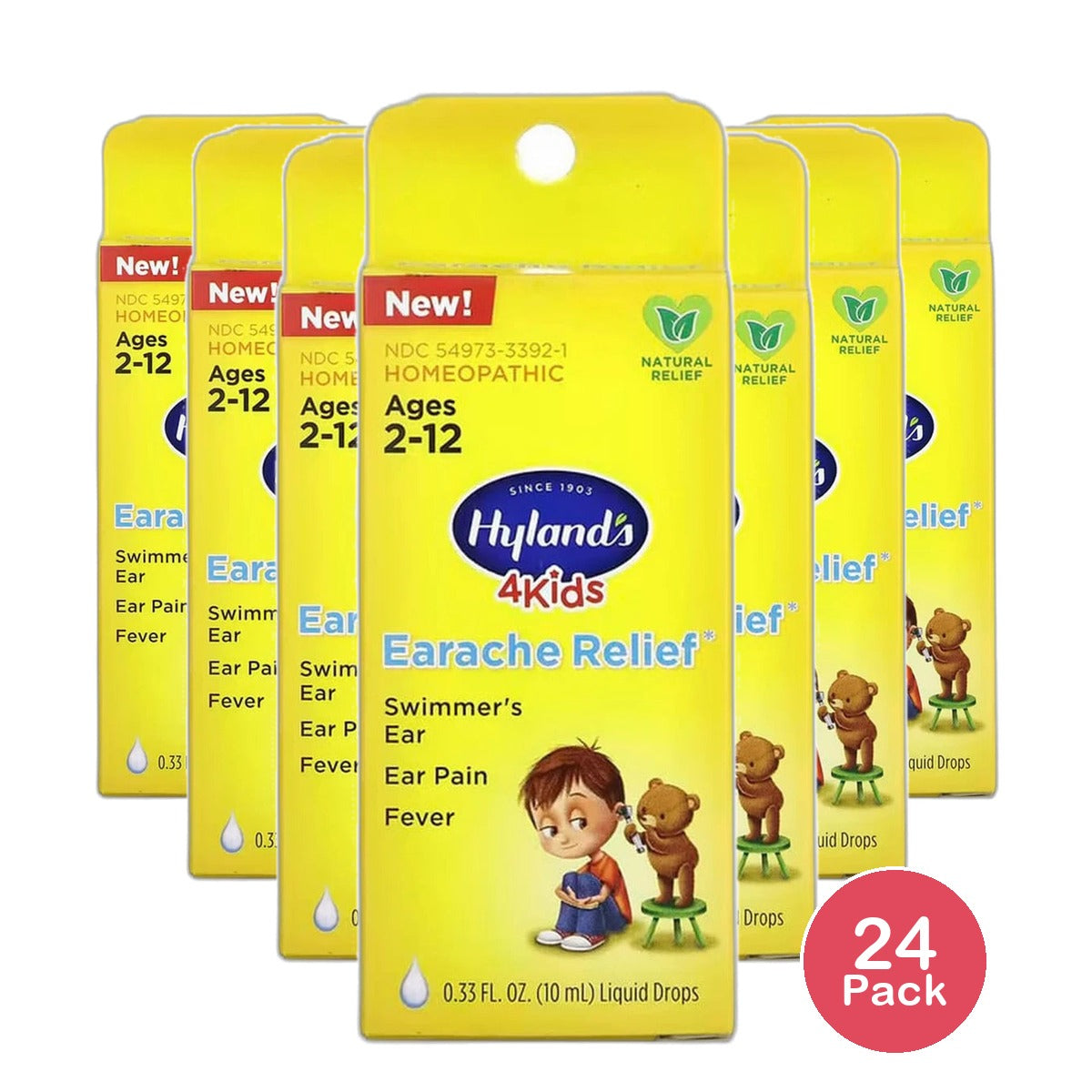 Hylands 4 Kids Earache Relief Drops 0.33Oz (Pack Of 24)