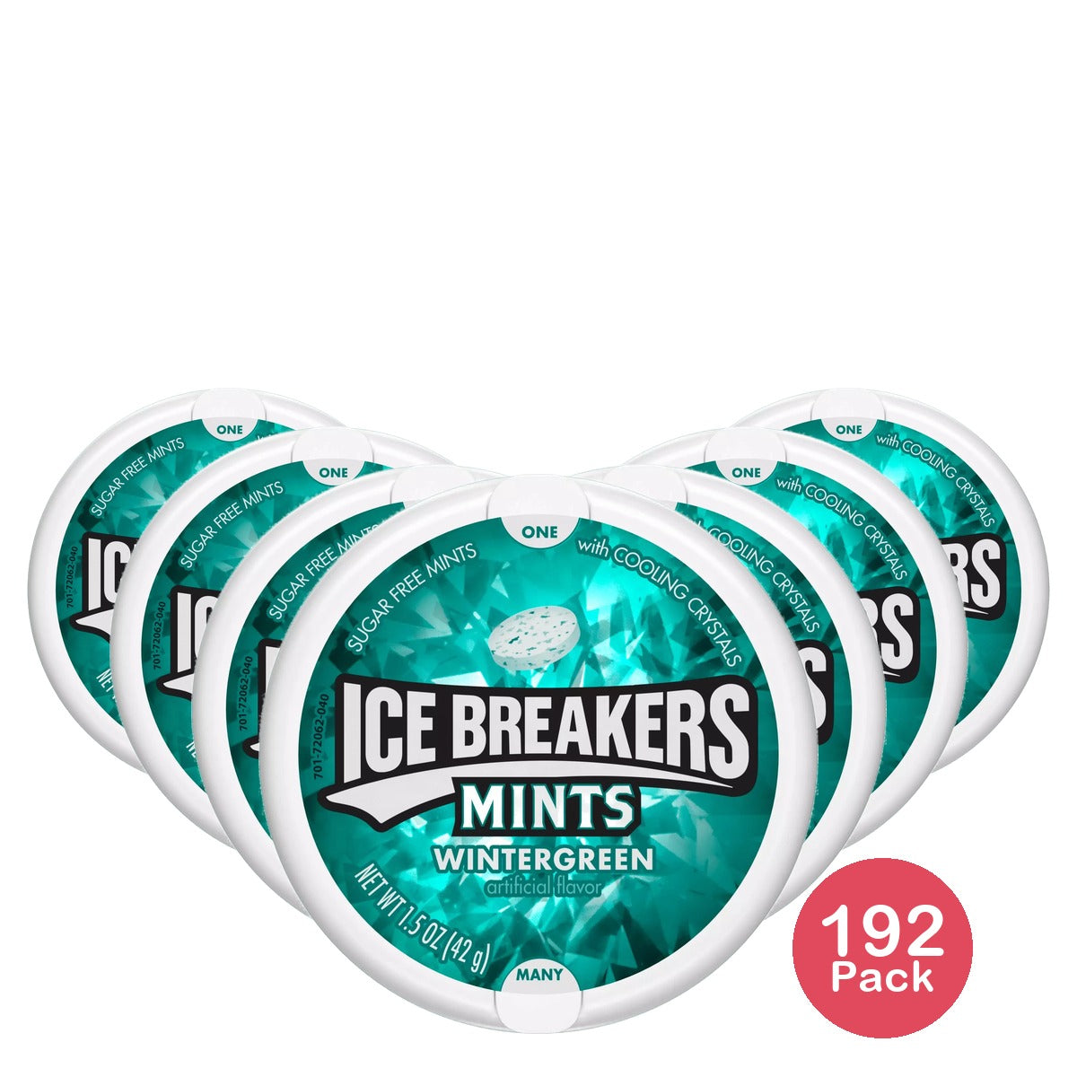 Ice Breakers Wintergreen Ultimate Mouth Freshening Mints 1.5Oz (Pack of 192)