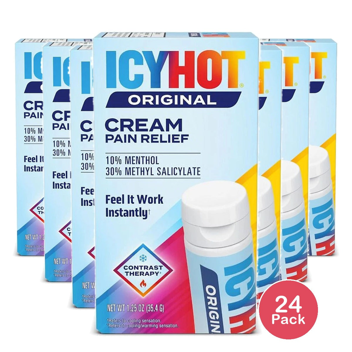 Icy Hot Menthol / Methyl Salicylate Topical Pain Relief Chattem Inc 04116700883 1.25 Oz (Pack of 24)