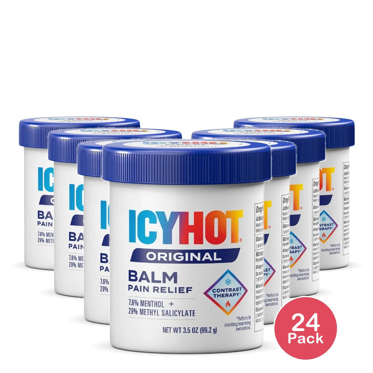 Icy Hot Original Muscle & Joint Pain Relief Balm with Menthol 3.5 Oz (Pack of 24)