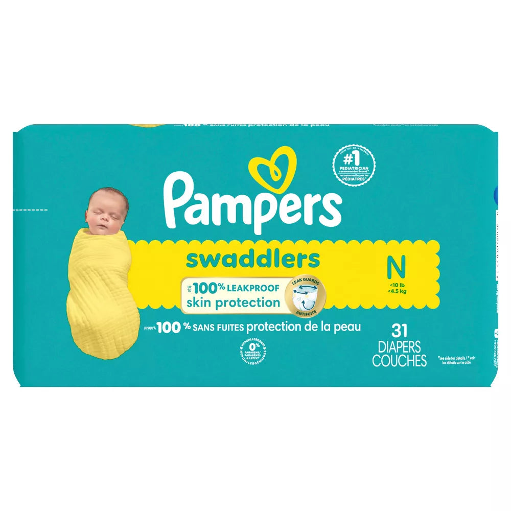 Pampers Swaddlers Sensitive Disposable Diapers - Size 0 - (Pack of 4)