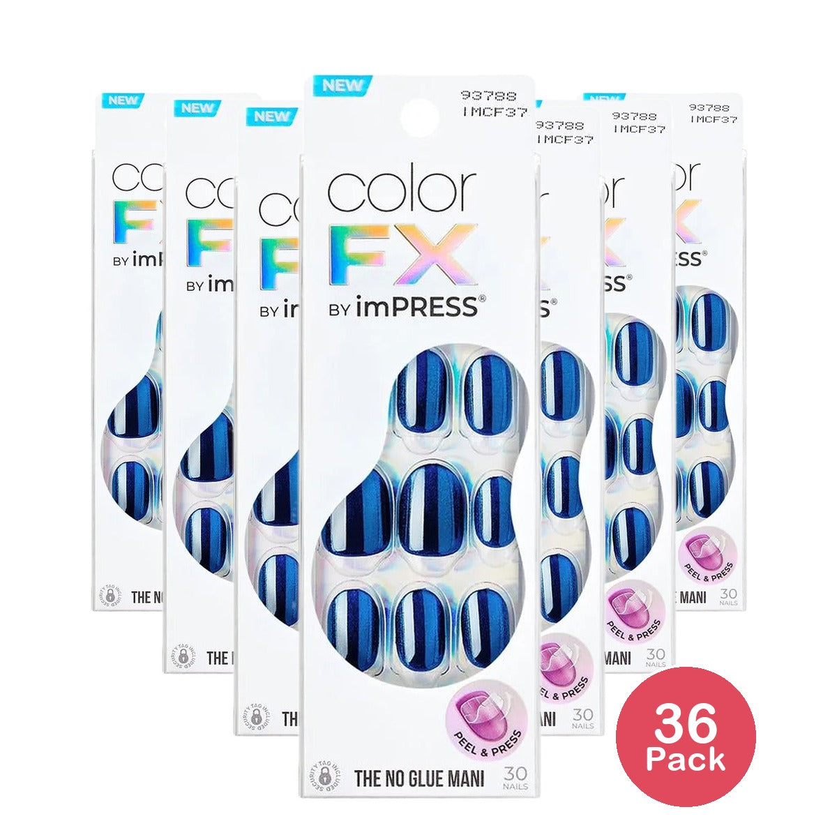 imPRESS ColorFX Press-On Nails Short Oval M (Pack of 36)