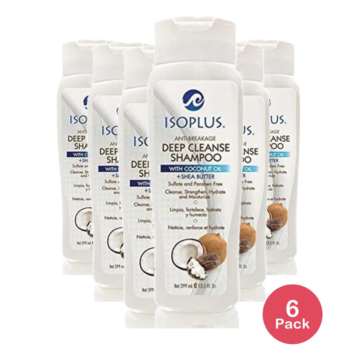 Isoplus Anti-Breakage Deep Cleanse Shampoo 13.5 Oz (Pack of 6)