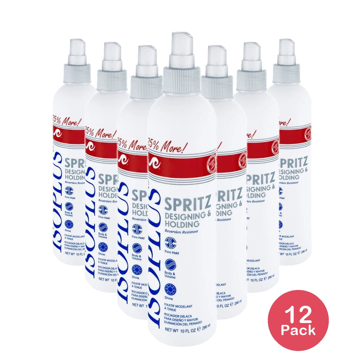 Isoplus Designing & Holding Fast Drying Hair Spritz 10 oz. Female (Pack of 12)