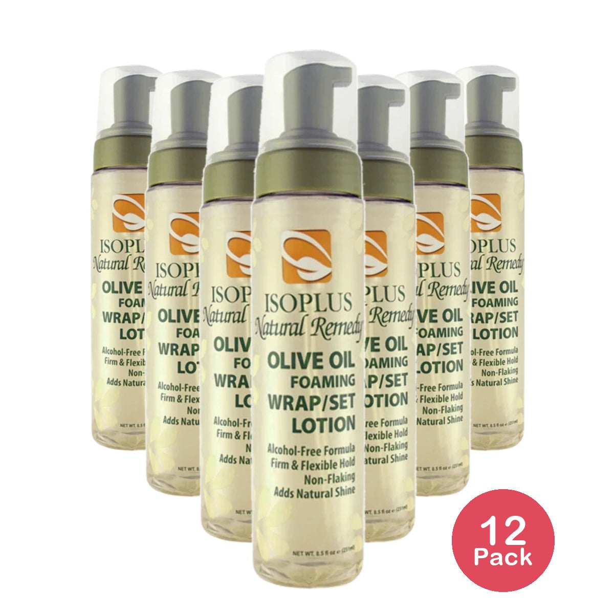 Isoplus Natural Remedy Olive Oil Foaming Lotion 8.5. Oz (Pack of 12)