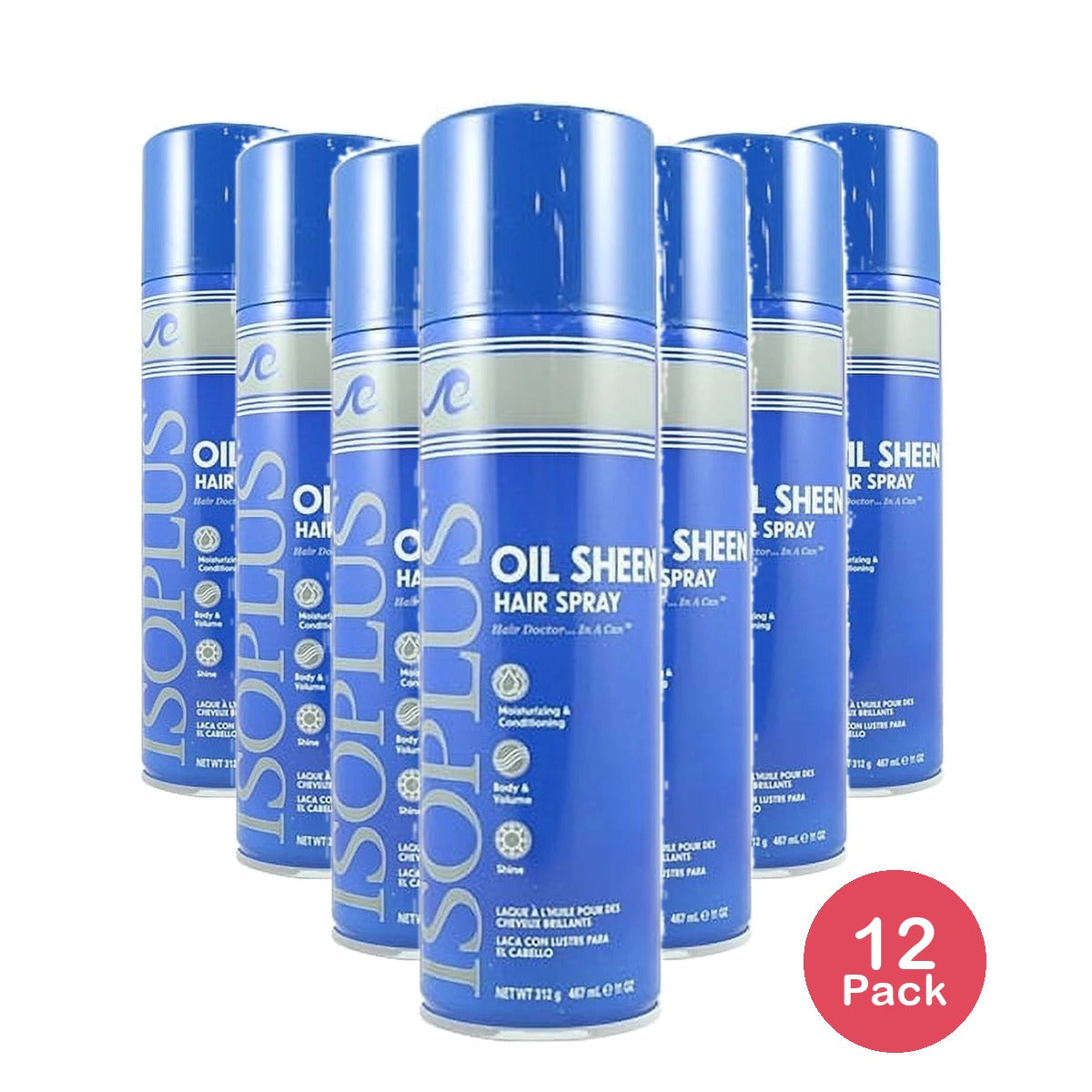 Isoplus Oil Sheen Hair Spray, Ounce (B000TBXRVY) 11 Oz (Pack of 12)