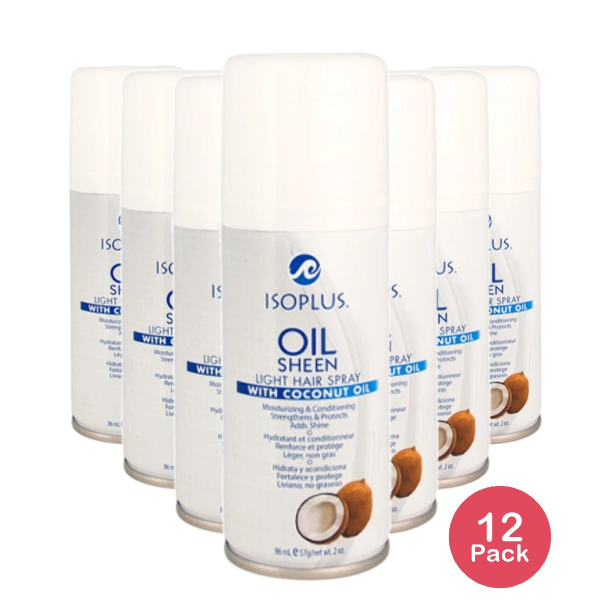 Isoplus Oil Sheen Light Spray Coconut Oil 2 oz Pack of 3