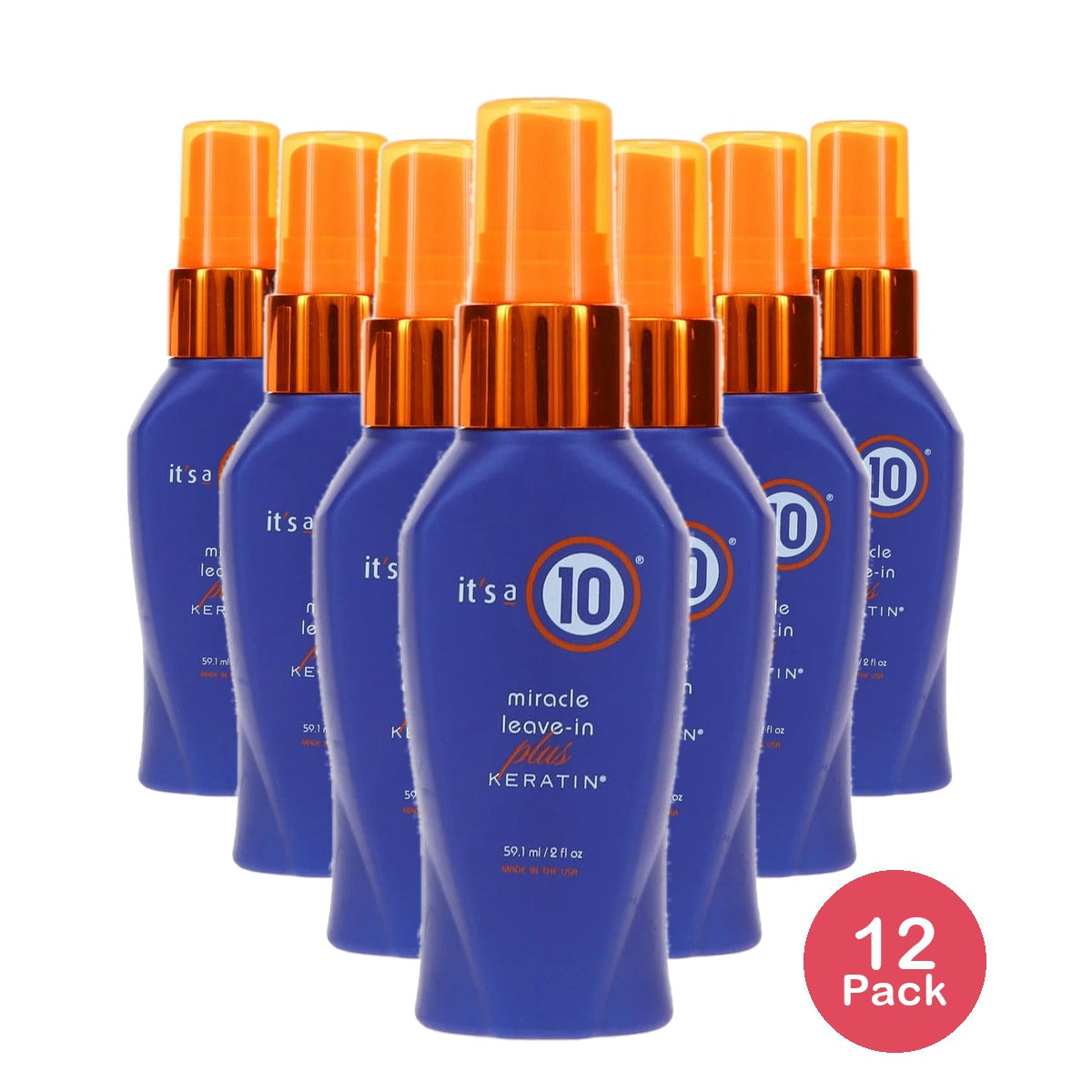 It's a 10 Keratin Miracle Leave-In Damage Repair, Detangling, Hydrating Spray - 2. Oz (Pack of 12)