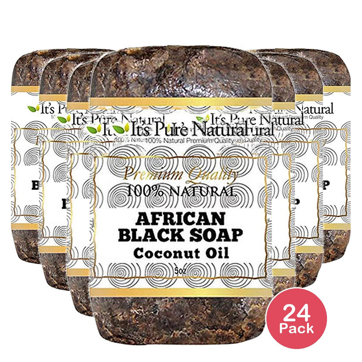 It's Pure African Black Soap Coconut 5 Oz (Pack of 24)