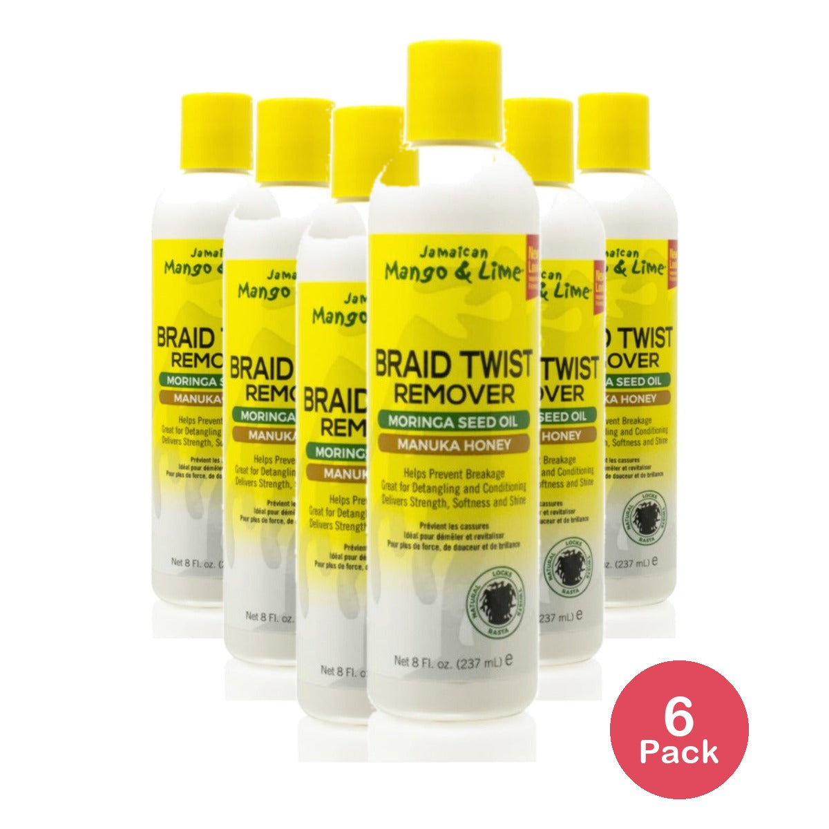 Jamaican Mango & Lime Braid Twist Remover 8 Oz (Pack of 6)