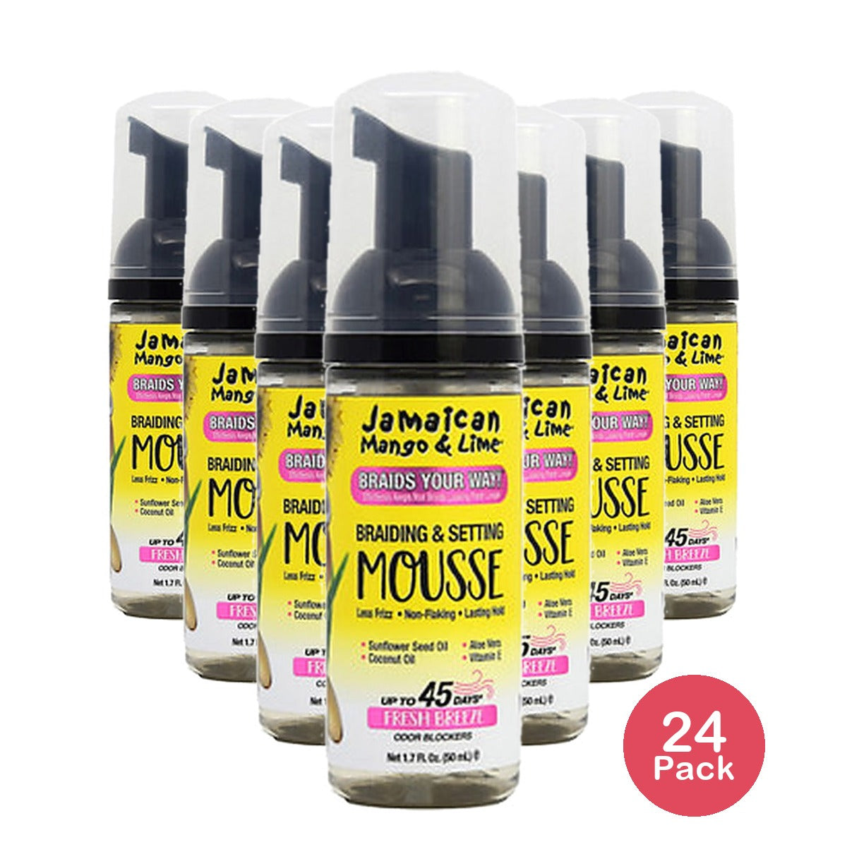 Jamaican Mango & Lime Braids Your Way Mousse 1.7 Oz (Pack of 24)