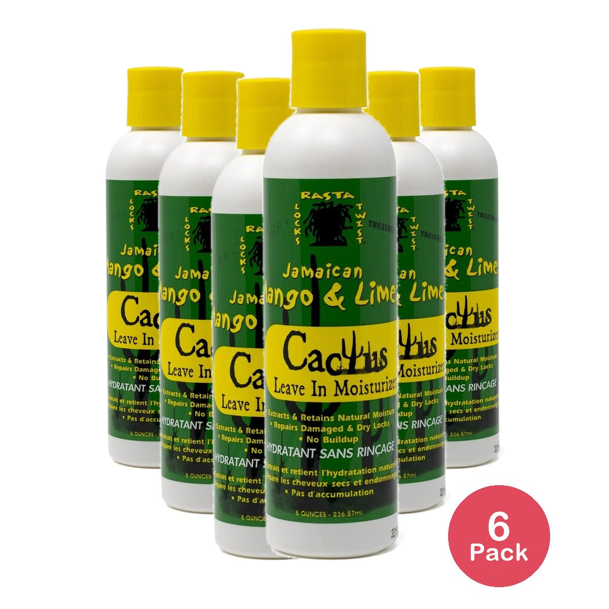 Jamaican Mango & Lime Cactus Leave-In Moisturizer 8 Oz (Pack of 6)
