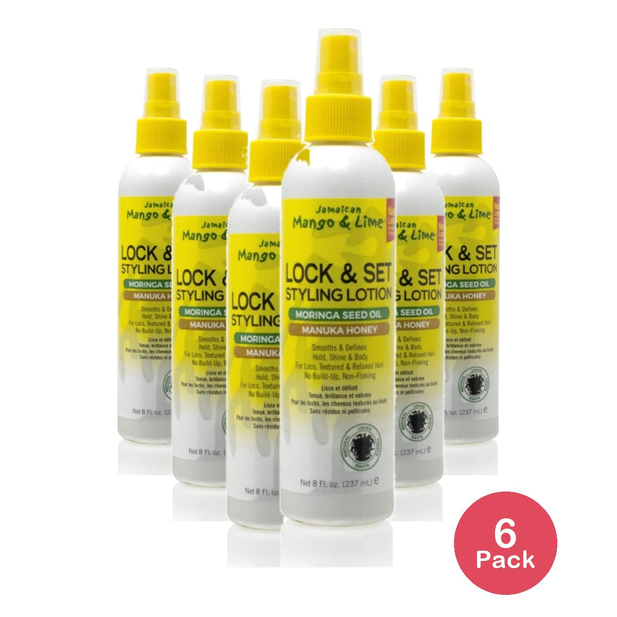 Jamaican Mango & Lime Lock & Set Styling Lotion 8 Oz (Pack of 6)