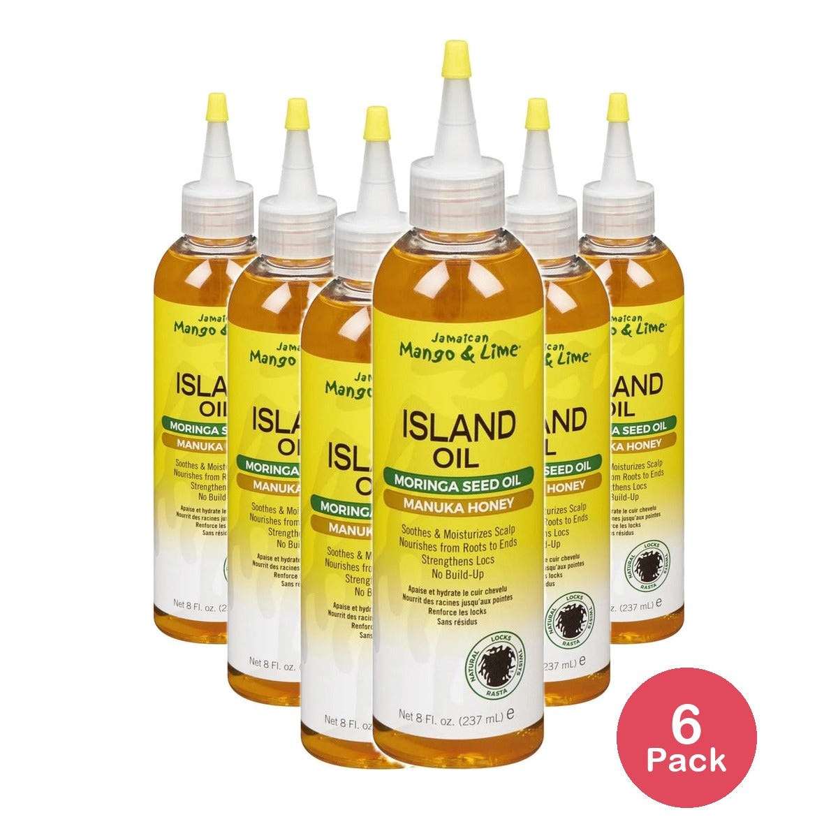Jamaican Mango & Lime Nourishing Island Oil 8 Fl Oz (Pack of 6)